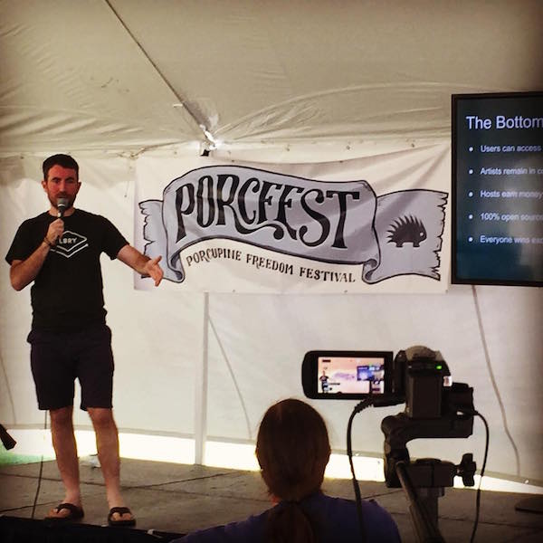 Jeremy speaking at PorcFest XIII